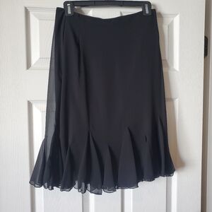 JS Collections black skirt with ruffle‎ detail